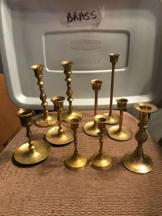 Candle Stick Holders Made Of Brass.  Home Decor