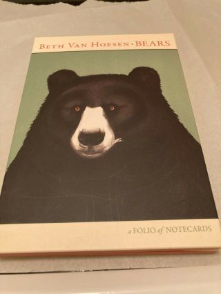 Bears By Beth Van Hoesen Notecard Folio 5 X 7 Complete Set 10 Cards & Envelopes