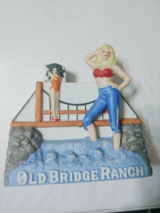 Dugs " Old Bridge Ranch " 1984 Brothel Decanter Mustang