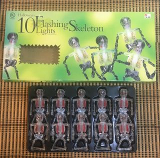 Vintage 10 Skeleton Flashing String Lights
