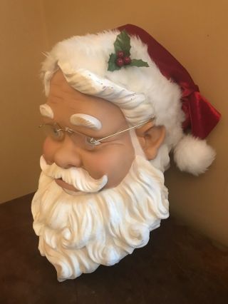 HEAD ONLY Gemmy 5ft.  Animated Singing Dancing Santa Claus Replacement Part 2