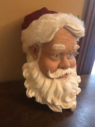 HEAD ONLY Gemmy 5ft.  Animated Singing Dancing Santa Claus Replacement Part 3