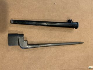 Ww2 Spike Bayonet With Scabbard For The British Enfield No.  4 Mk Ii