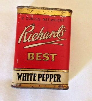 Vintage Spice Tin Metal Box Richard 