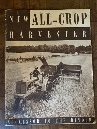 1936 Allis Chalmers All Crop Harvester Brochure