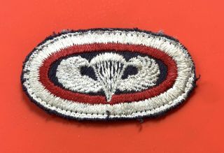 Wwii Us Army 11th Airborne Div Hq Paratrooper Patch Oval Jump Wings
