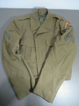 Ww2 Us Army Ike Jacket Size 40r Cpl Rank With 7th Corp Patch