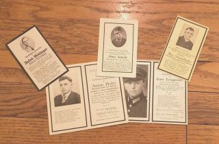 Ww2 German Death Cards - Memorials - Of Kia Killed In Action Soldiers