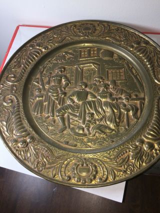 Vintage Brass Wall Plaque/plate Lombard C & A Ltd Made In England