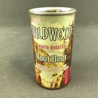 Wildwood Root Beer VTG 1970s Steel Pop Top Soda Can Bottom Drained Cola Drink 2