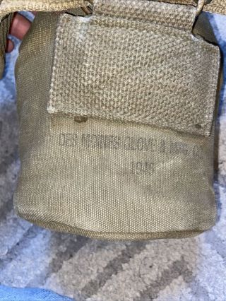 Ww2 Canteen With Belt Name Engraved Worn In Europe During Ww2 2