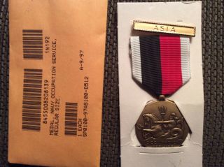 Wwii Us Navy Occupation Service Medal With Asia Clasp