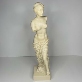 16” Venus De Milo Alabaster Sculpture - Signed By Sculptor A.  Santini - Italy
