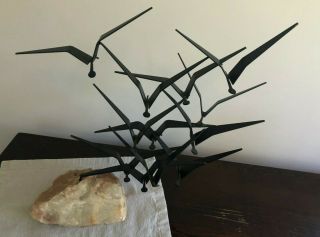 Curtis Jere " Birds In Flight " Mid - Century Modern Metal Sculpture
