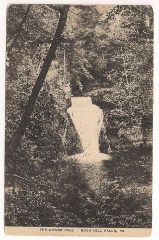 Postcard Pa Lower Waterfall Buck Hill Falls Pocono Mountains Pennsylvania C1920s