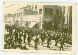 Vintage Ww2 China Photograph 1945 Tientsin Parade Chinese Band Photo Tianjin
