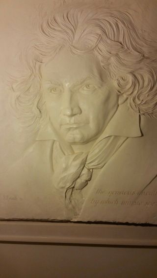 Bill Mack Bonded Sand Relief Sculpture Large Signed Artwork Beethoven 2