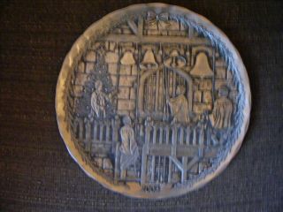 Vintage Wendell August Forge Hand Made Pewter 2003 Christmas Plate