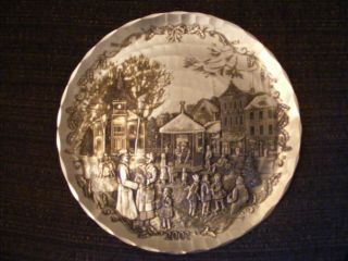 Vintage Wendell August Forge Hand Made Pewter 2002 Christmas Plate