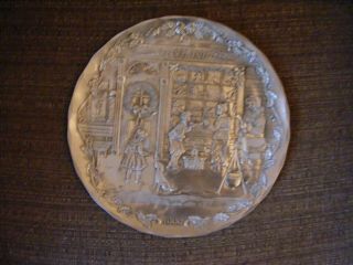 Vintage Wendell August Forge Hand Made Pewter 1999 Christmas Plate 2331
