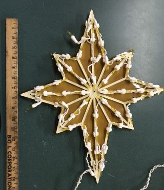 Vintage Golden Star Christmas Electric Light Up Sign Outdoor Safe Merry & Bright