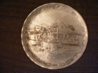 Vintage Wendell August Forge Hand Made Pewter 1995 Christmas Plate 535