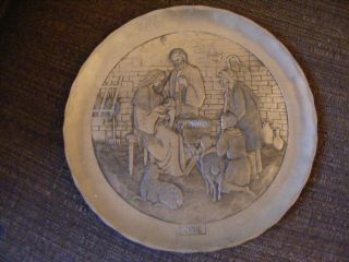 Vintage Wendell August Forge Hand Made Pewter 1992 Christmas Plate 1164