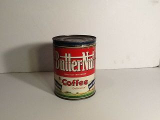 Vintage Coffee Can Butter - Nut Coffee Can,  Lid Paxton Gallagher Omaha Neb 6 - 1/2 "
