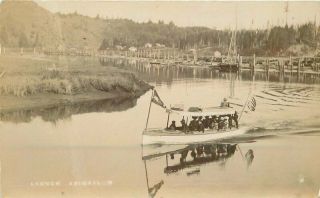 C - 1910 Oregon Coast Launch Abigail H Rppc Photo Postcard 20 - 1370