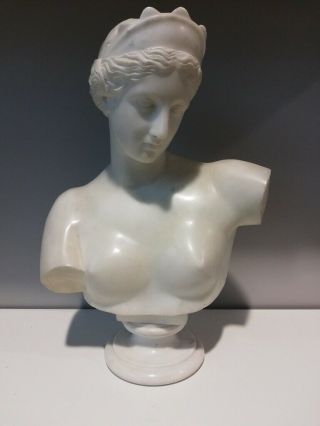 Aphrodite Or Venus Of Capua Marble Bust 19th Century