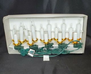 Vintage 15 Twinkle Light Set Drip Candles Clip On Christmas Tree