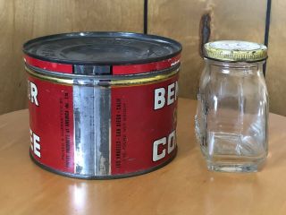 BEN - HUR COFFEE TIN & GLASS MUSTARD JAR 2