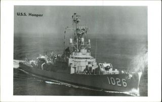 Uss Hooper De - 1026 Us Navy Dealey Class Destroyer Escort Warship Photos Rppc