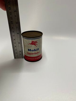 Vintage Mobil Upperlube 4 Oz Can Container NOS Automotive Advertising 2