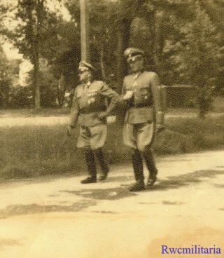 Port.  Photo: German Elite Waffen General Sepp Dietrich & Oberführer Fritz Witt