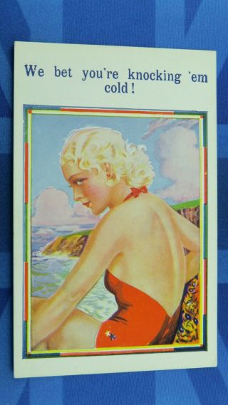 Saucy Comic Postcard 1930 