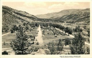 Birdseye View Lake City Colorado Rocky Mountain 1950s Rppc Photo Postcard 10188