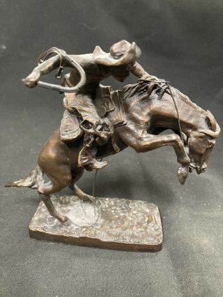 " The Broncho Buster " From The Frederic Remington Art Museum 1988
