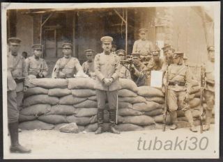 China Jinan Incident 済南惨案 1928 Japan Photo Japanese Soldiers Guard City 商埠二馬路