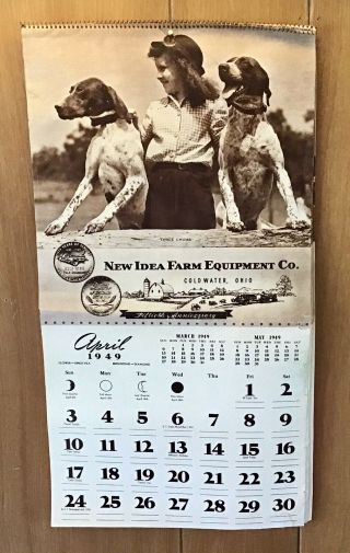 Vintage 1949 Idea Farm Equipment Co.  Agriculture Promo Advertising Calendar 2