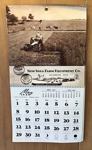 Vintage 1949 Idea Farm Equipment Co.  Agriculture Promo Advertising Calendar 3