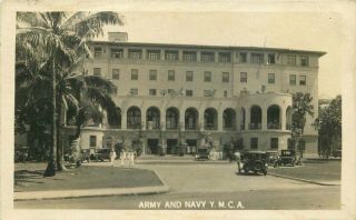 Army Navy Ymca Honolulu Hawaii 1920s Rppc Photo Postcard 20 - 1018