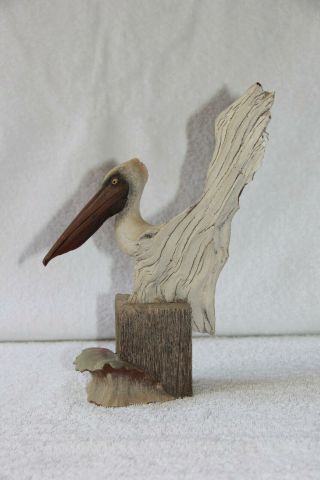 Rick Cain " Sea View " Limited Edition Pelican Sculpture Bird