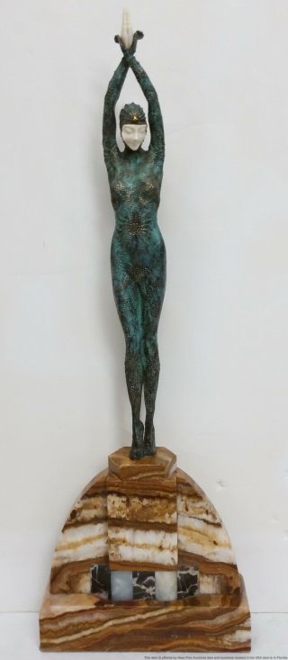 Demetre Chiparus Starfish Dancer French Old Bronze Etling Statue Sculpture