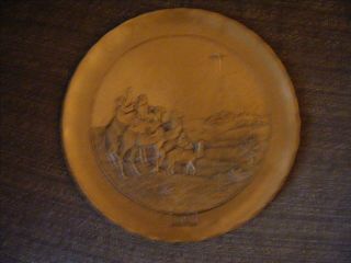 Vintage Wendell August Forge Hand Made Bronze 1984 Christmas Plate 338
