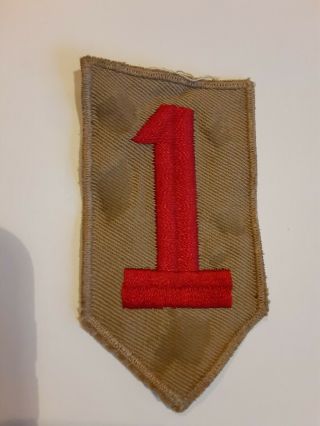 Wwii U.  S.  Army 1st Infantry Division Big Red One Theater Made Tan Patch