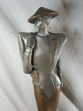 Austin Prod Inc Statue 1987 Fisher Art Deco Modern Vogue Woman with Hat 25 