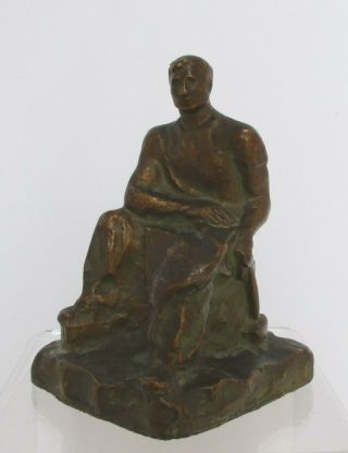 Early 20th Century McClelland Barclay Bronze Blacksmith Sculpture Statue,  Signed 2