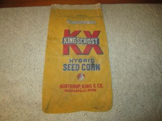 Vintage Kingscrost Kx Hybrid Seed Corn Bag Minneapolis,  Mn