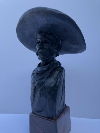 Denny Haskew Bronze Metal Sculpture Western Cowboy Americana Statue Old West